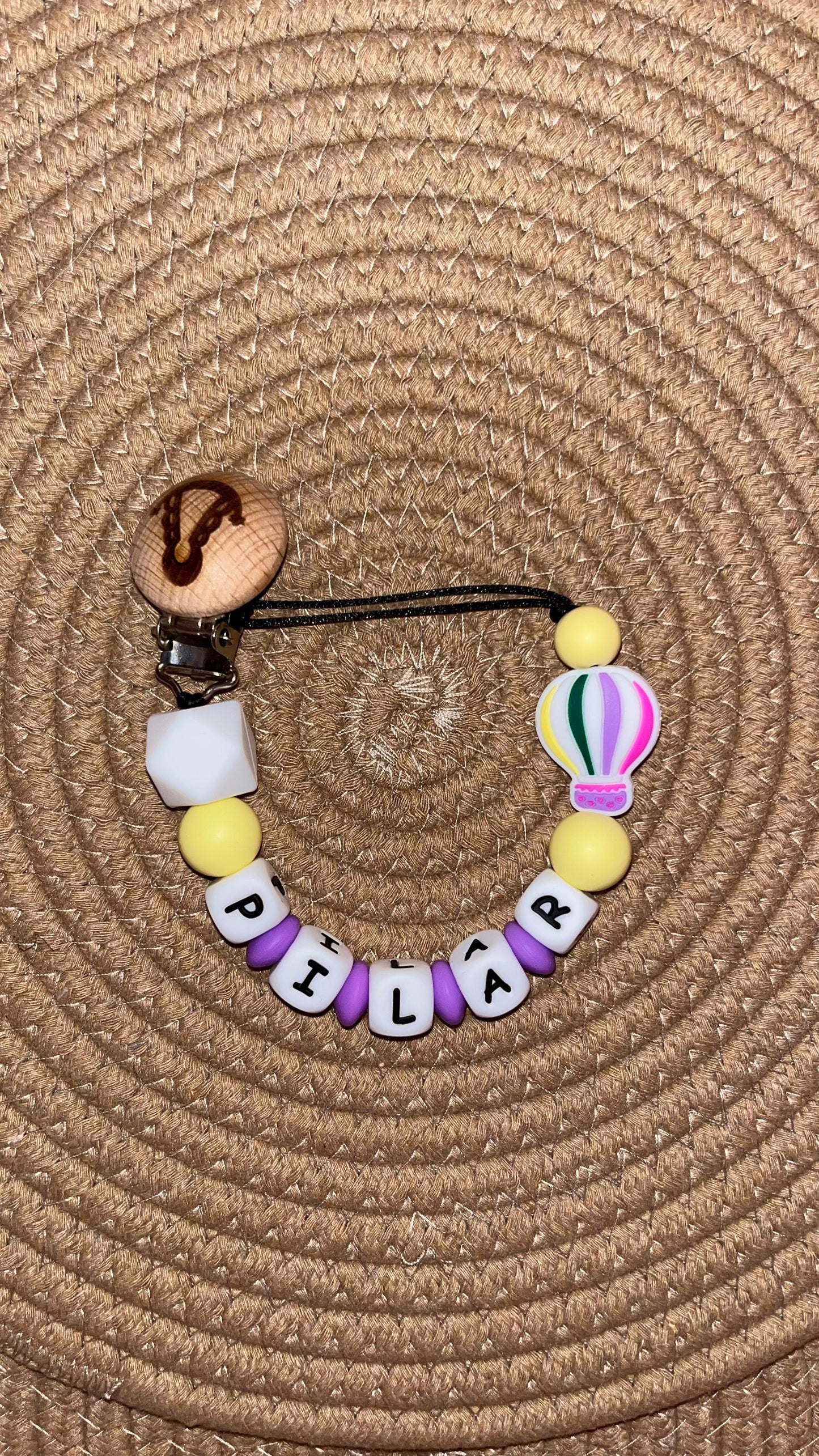 Chupetero con clip Virgen del Rocío